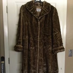 Pamela McCoy Faux Mink Coat Sz. M